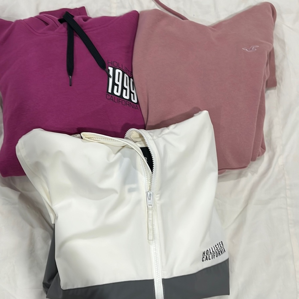 Hollister hoodie and windbreaker jacket